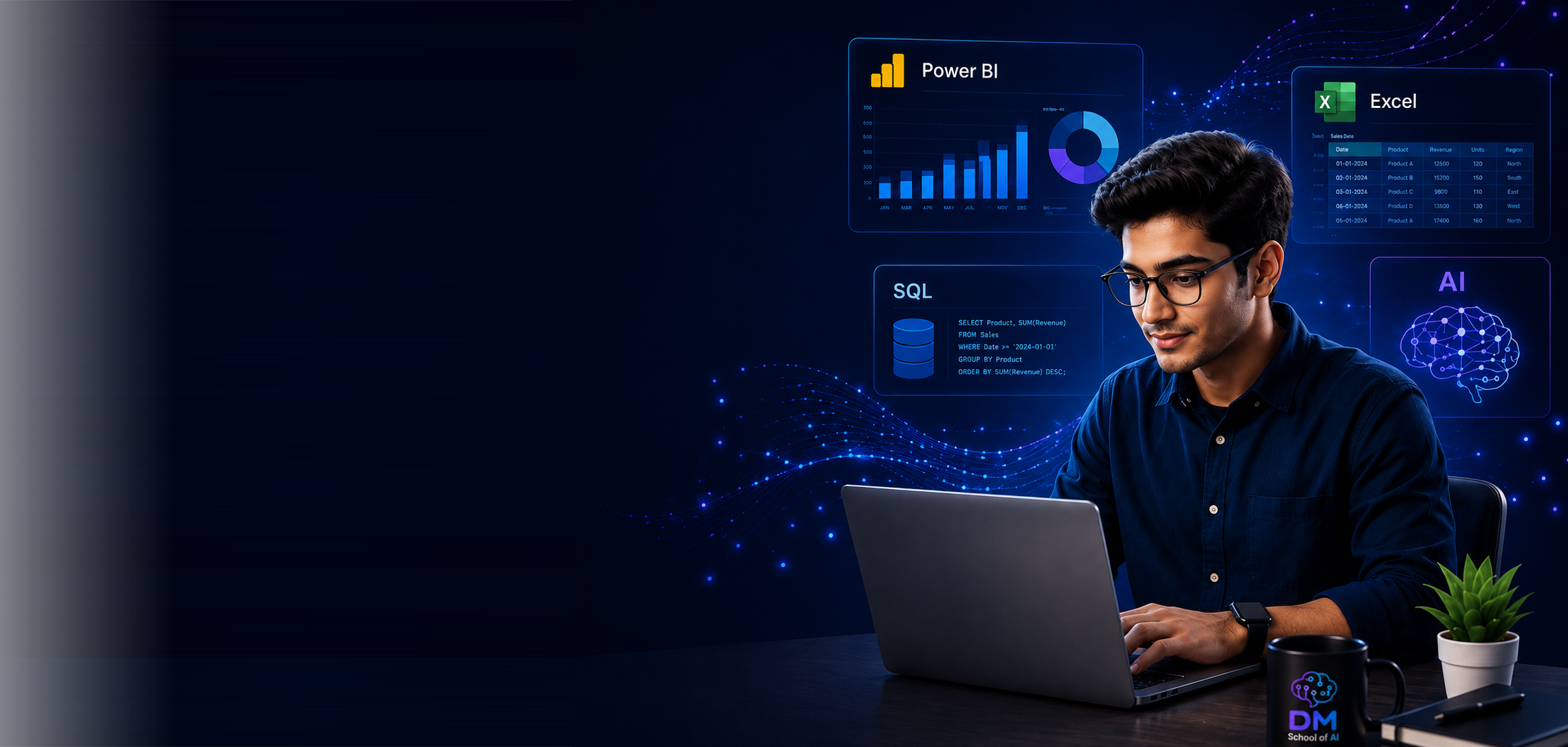 AI data analytics classroom with students