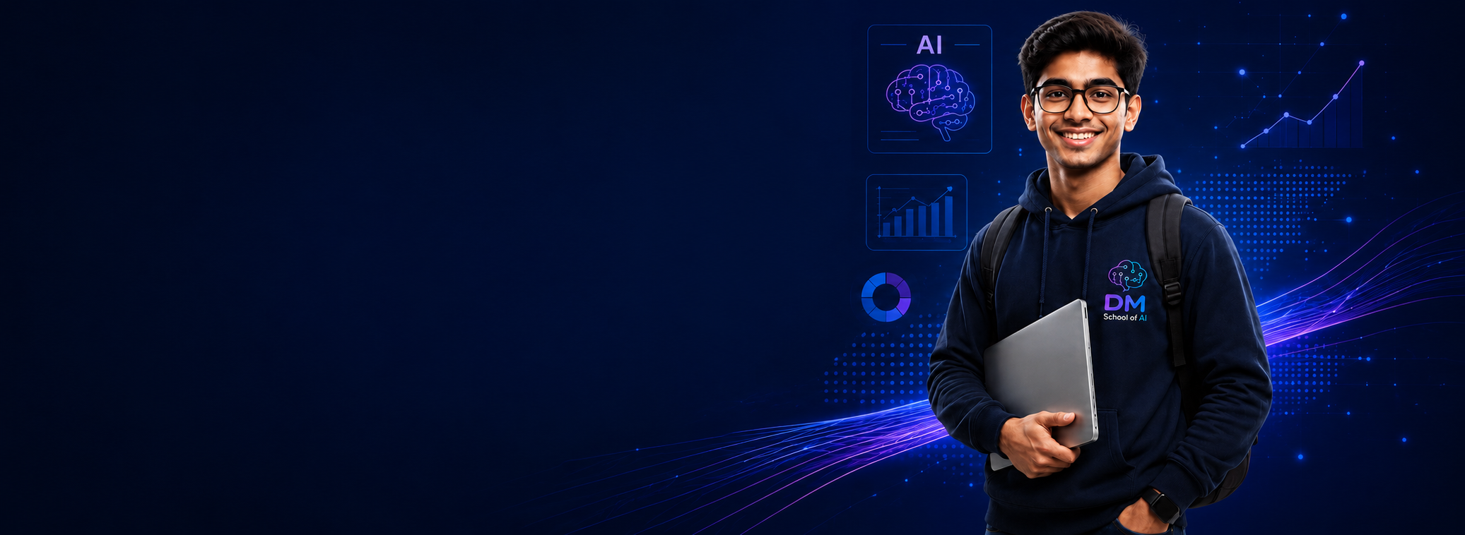 AI education classroom with students learning data analytics